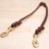 Buy cheap Pet Cow Leather Collar Leash Harness Set Traction Rope Double Ended Dog Lead 50CM from wholesalers