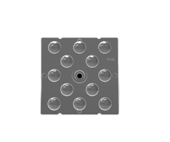 Buy cheap Practical 50x50mm LED Spotlight Lens , Spherical 60 Degree LED Lens from wholesalers