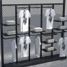 Buy cheap Hanging Garment Display Rack Shop With Wheels Suit Clothing Display Rod Stands Metal from wholesalers