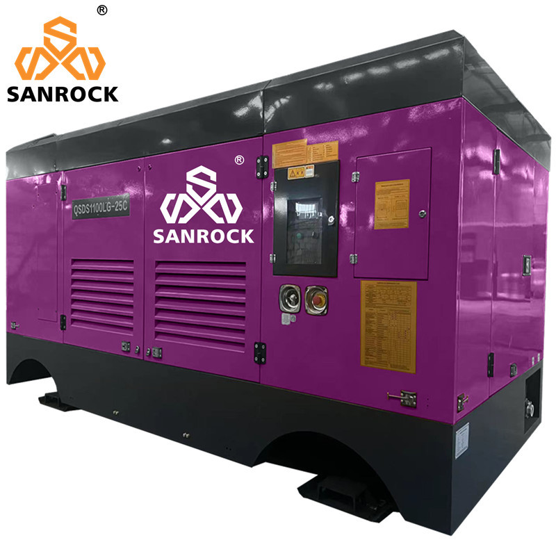 294KW Diesel Engine Mining Screw Type Air Compressor Machinery Stationary