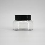 PET 110ml 3.71oz Bath Salt Plastic Jar Black Screw Cap