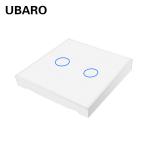 2gang Paste Switch 86*86*12mm Smart Home RF 433.92MHZ Remote Switch with 3-50