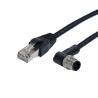 Buy cheap Cat5e Industrial Ethernet Connector RJ45 Cable To M12 90 Degree Molding Female Connector from wholesalers