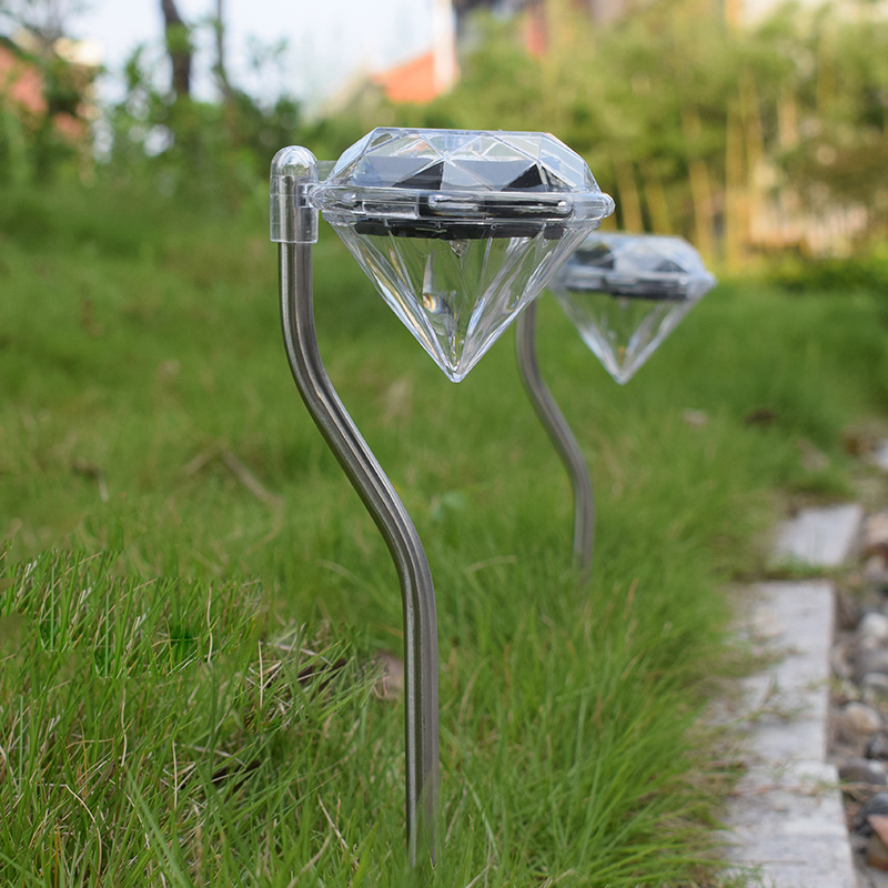 Creative Solar Light LED Garden Lights Colorful Outdoor LED Lamps Path Stake Decoration Diamonds Lawn Lamp Pathway Solar Lights