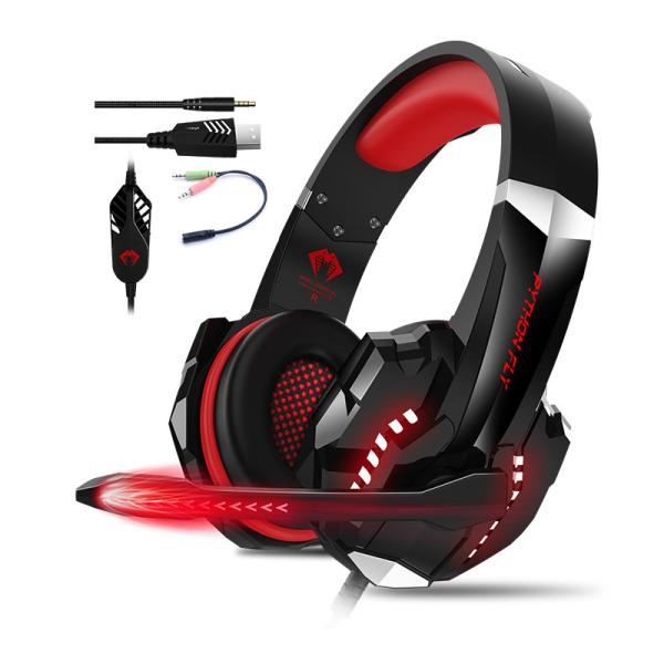Amostra Grtis G9000 PRO Wired Gaming Headset with LED Light Microphone 40mm
