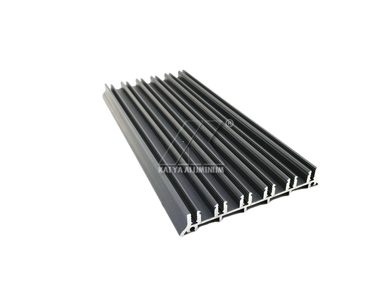 Alloy Sliding Door Profile Aluminium Window Extrusions Black Powder Coating