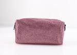 PU Leather Large Makeup Bag , Pink Cute Blank Cosmetic Bag For Ladies