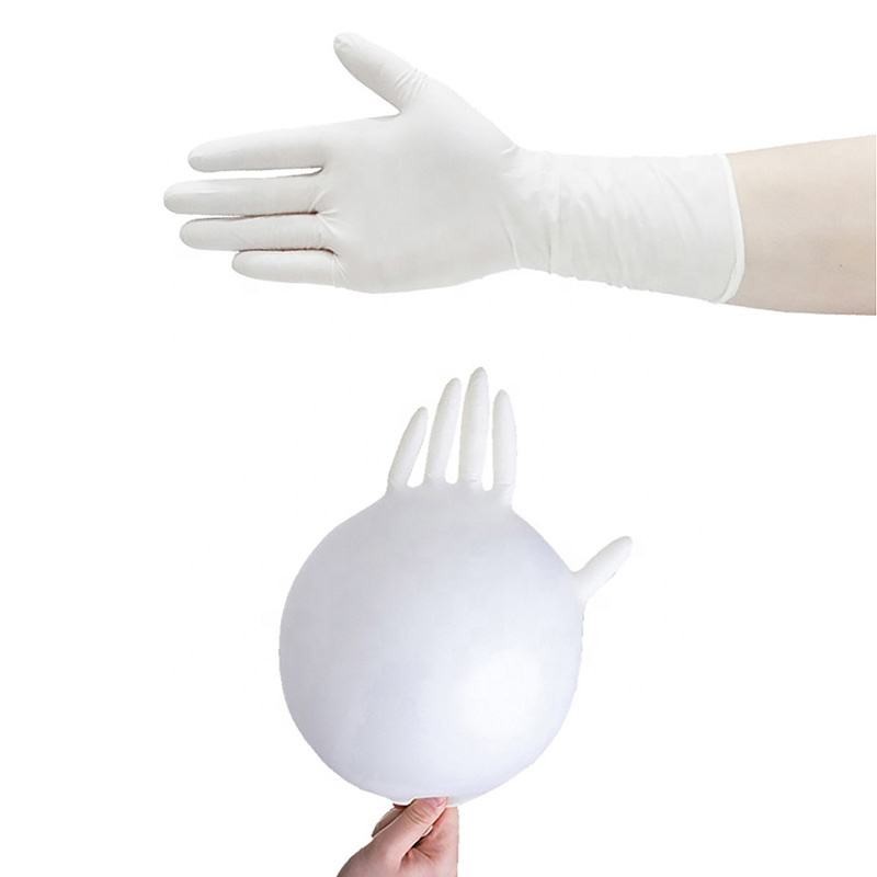Light Yellow Powder Free Disposable Latex Examination Gloves 4g 5g