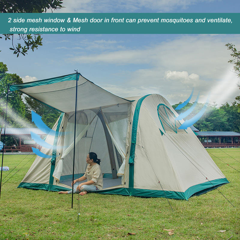 Hot Four-season 10 person Winter Waterproof Outdoor Luxury Hotel Desert Pop Up Air Tent Inflatable Camping Tent for 8 person
