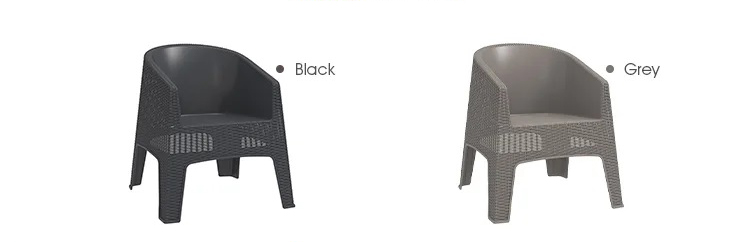 Outdoor Garden Chair Plastic Stackable Coffee Dining Arm Chair Villa Patio Armchair