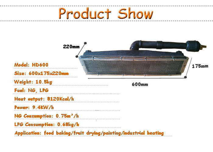 Infrared Bread Bakery Oven Gas Burner Energy Saving LPG Butane Propane Natural Gas