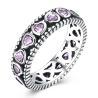 Buy cheap Temperamental Queen'S Crown Pink Heart Pave Diamond Ring S925 Diamond-Encrusted Lady'S Ring from wholesalers