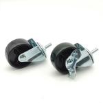 Ball Bearing Light Duty 1-3 inch Furniture PP Black Swivel Caster Wheel for