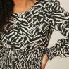 Buy cheap Custom Logo Elastic Waist Dress Zebra Print Long Sleeve For Women Clothing from wholesalers