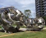 Buy cheap Metal Garden Large Outdoor Abstract Sculptures Stainless Steel Plaza Decoration from wholesalers
