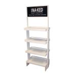 Wood Cosmetic Product Display Stands Baby Care Skin Products Display Wooden