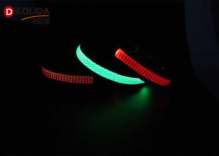 Adjustable Safety Light Up Flashing Glowing Puppy Cat Collar Purple / Green