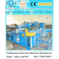 Buy cheap Semi Automatic Corrugated Carton Machine For Folding And Gluing Paperboard product