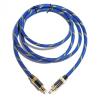 Buy cheap Toslink Didital Optical Cable Plated Golden 4K Port woven Blue Rope Coaxial HiFi sound For Audiophile HiFi 1.2M 2M from wholesalers