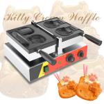 110v 220v AM-02CO Non Stick Pan Animal Shaped Hello Kitty Ice-cream Waffle Cone