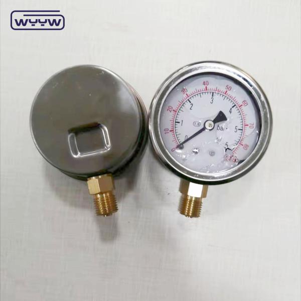 Buy cheap Pressure Gauge Manometer Glycerine Filling 10 Bar G1/4" Bottom Connection from wholesalers