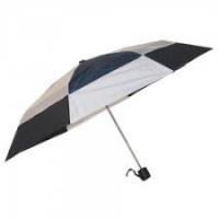 Buy cheap Black And White Collapsible Golf Umbrella Anti Water Metal Fram With 2 Bibs product