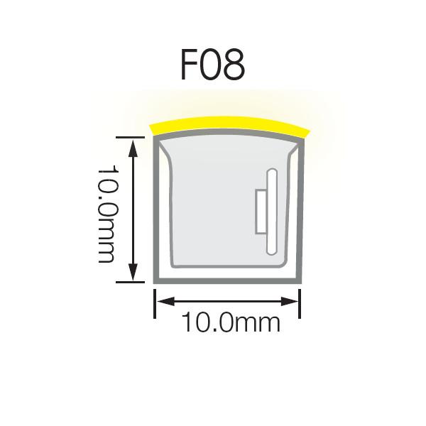 IP68 10mm Flex Neon Light Connector for Pool SMD2835 Led Source Emitting Color