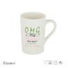 Buy cheap 400ml Bone China Mugs , White Ceramic Coffee Mugs With Creative Logo Decal from wholesalers