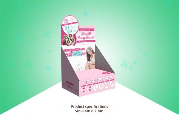 Buy cheap 350GSM Artpaper Shaver Countertop Display Box SGS Easy assembly from wholesalers