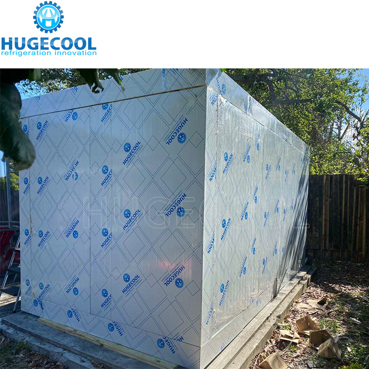 Gas station cold room refrigeration unit with PU panels