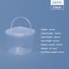 Buy cheap Transparent Mini Food Bucket PP Material 280ml Square Plastic Pail for Milk Storage from wholesalers