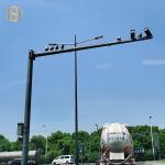 Galvanized Steel Outdoor Security Camera Pole Anti Corrosion Protection
