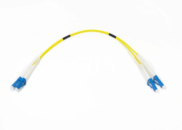 Quality Customize Length Single Mode Fiber Jumpers , Lc Lc Fiber Patch Cord Low Insertion Loss for sale