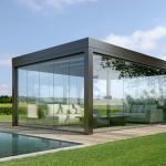 Waterproof Louver Roof Motorized Aluminum Pergola Powder Coated