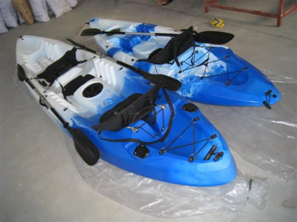 Sit on top kayak / sit inside kayak / double seat kayak / fishing kayak blue