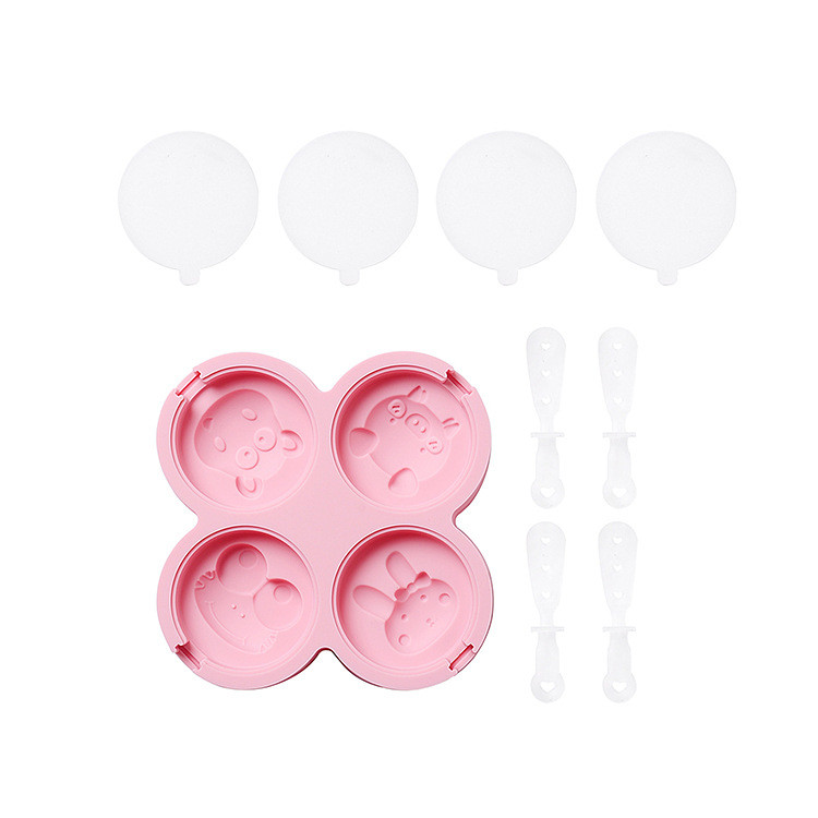 Ice Cube Trays Set Of 2, Easy Release 4 Flexible Silicone Ice Cube Molds With Removable Lid Reusable Freezer Ice Trays Stackable For Whiskey, Baby