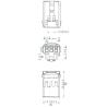 Buy cheap 3 Pins Female Electrical Automotive Wiring Connectors 7283-0130 from wholesalers