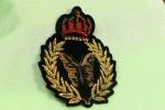 High Class Gold Silver Metallic Crown Patch With Rhinestone On Velveteen For