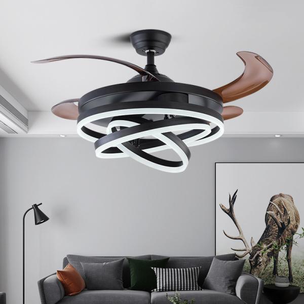 Buy cheap LED Fan Light Dining Room Living Room Bedroom LED with Electric Fan Light Invisible Ceiling Fan with Lights（WH-VLL-24) from wholesalers