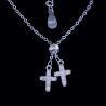 Buy cheap Cat On The Moon Romantic Silver Engagement Necklace For Young Lady Animal Shaped from wholesalers