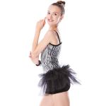 Beautiful Sequins Jazz Tap Costumes Diagonal - Neck Biketard Dance Costume