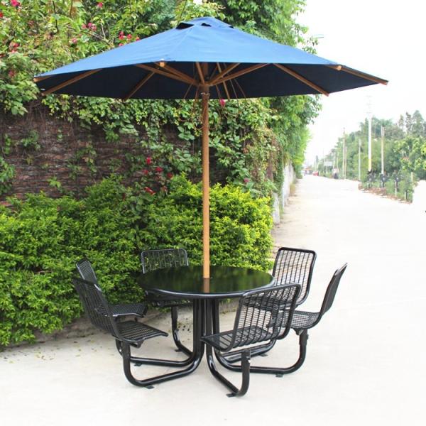 Buy cheap Commercial Outdoor Picnic Table With Umbrella Welded Wire Cloth Metal Material from wholesalers