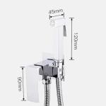 Hygienic Brass Handheld Bidet Sprayer For Toilet Cold And Hot Water Shattaf