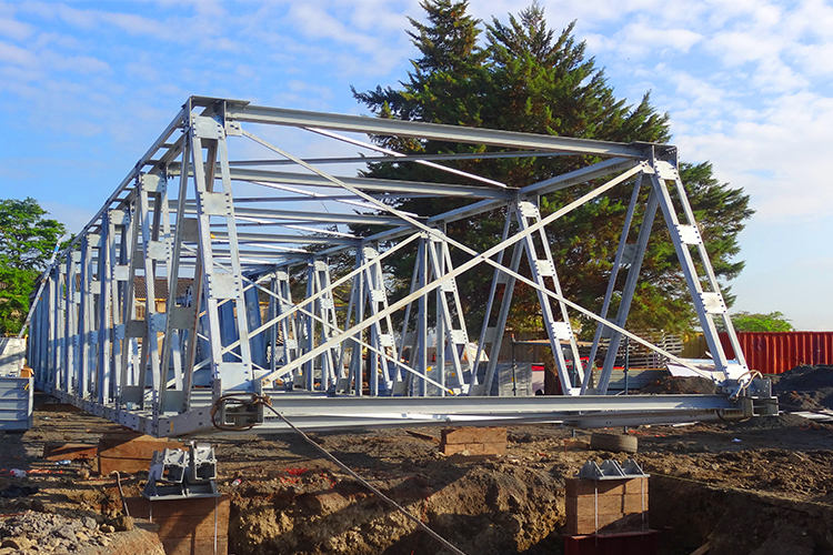 Steel Truss Frame Bridge Modular Prefab Portable HD200 With Total Length Of 15m-60m