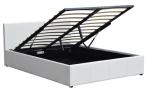 Various Colors Gas Lift Storage Bed PU Leather Upholstered Plywood Bed Frame