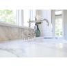 Buy cheap Stunning Black And White Calacatta Marble Kitchen Countertops With Back Cabinets from wholesalers