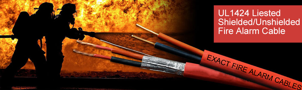 2 Cores Fire Alarm Cable Screened Heat Resistant UL Listed FPLR FPLP