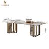 Buy cheap Luxury Modern Home Furniture Dining Room Table Stainless Steel Marble Dining Table from wholesalers
