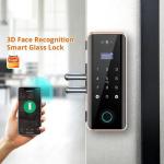 Intelligent Biometric 3D Face Recognition Door Lock Doorbell Full Auto For Glass