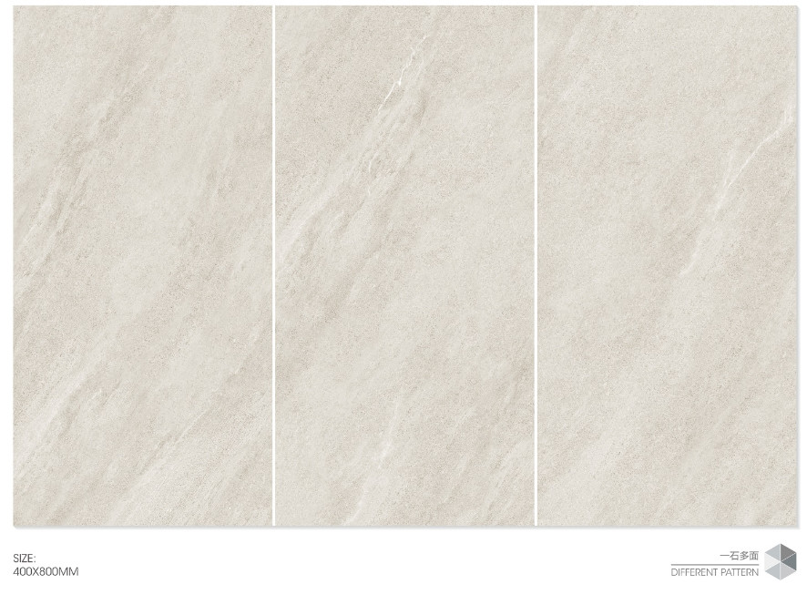 Beige Indoor 40x80cm Durable Ceramic Soft Glazed Tiles For Hotel And Office